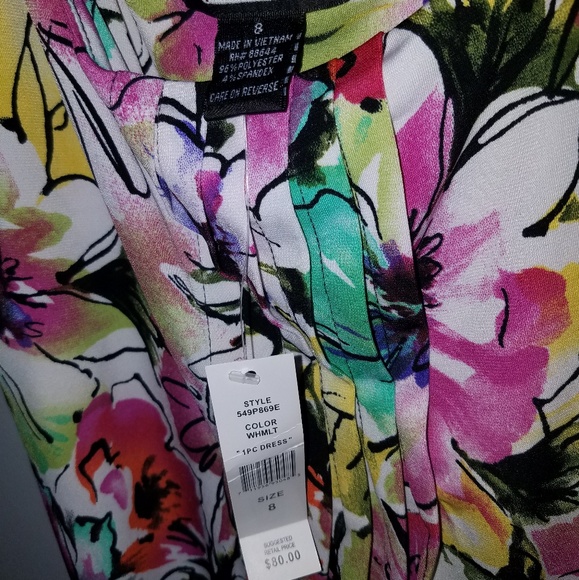 Glamour NWT Floral Dress Size 8 - Picture 3 of 4